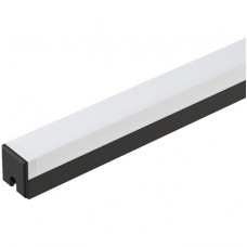 Προφίλ Αλουμινίου Μαύρο Βαθύ Επίτοιχο 2.5m για ταινία LED Με Κάλυμμα 99ACC28CRBL